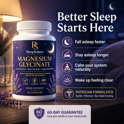 Sleep Solace Magnesium Glycinate – 60 Capsules