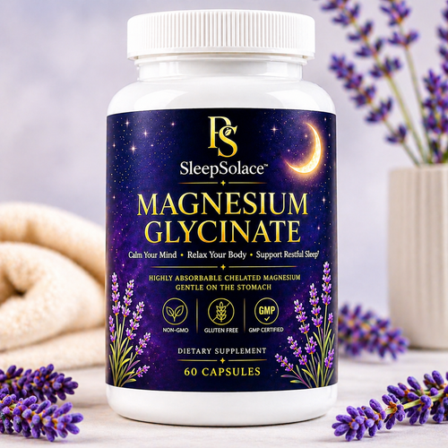 Sleep Solace Magnesium Glycinate – 60 Capsules