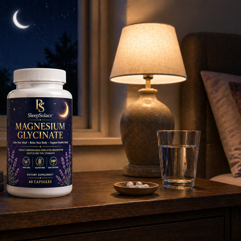 Sleep Solace Magnesium Glycinate – 60 Capsules